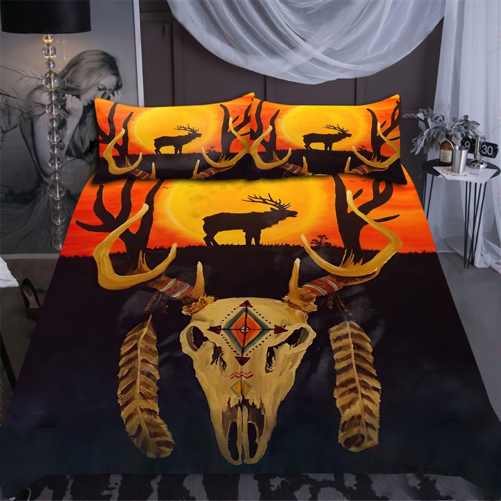 Native American Bedding Set, Sunset Native American Bedding Set, Native Bed Set