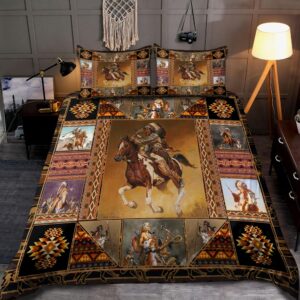 Native American Bedding Set, The Warrior Native&hellip;