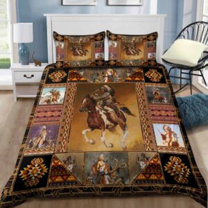 Native American Bedding Set The Warrior Native American Bedding Set Native Bed Set 3 tlahov.jpg