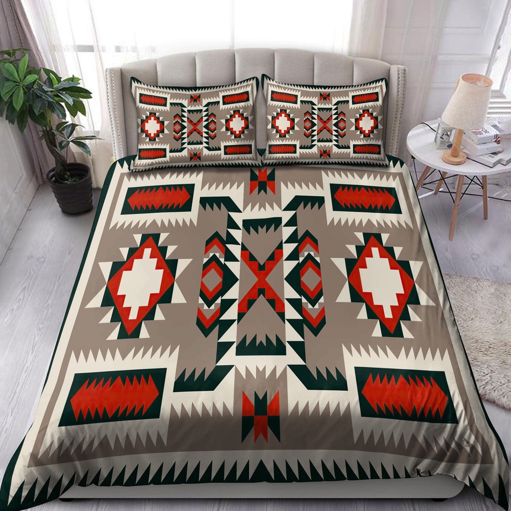 Native American Bedding Set, Western Brocade Native American Bedding Set, Native Bed Set