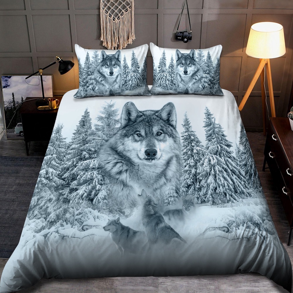 Native American Bedding Set, Wolves In The Snow Native American Bedding Set, Native Bed Set Native American Bedding Set, Wolves In The Snow Native American Bedding Set, Native Bed Set