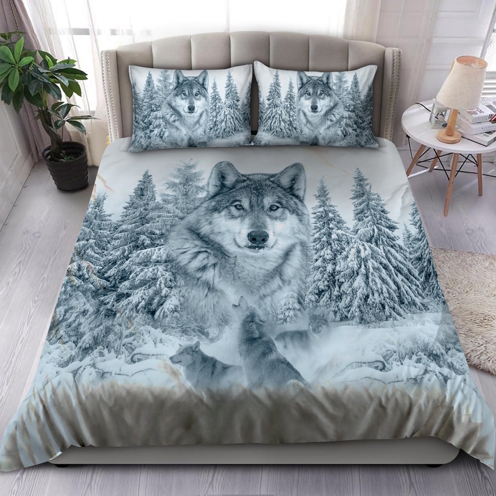Native American Bedding Set, Wolves In The Snow Native American Bedding Set, Native Bed Set Native American Bedding Set, Wolves In The Snow Native American Bedding Set, Native Bed Set
