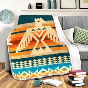 Native American Blanket, Border Pattern Fleece Blanket,&hellip;