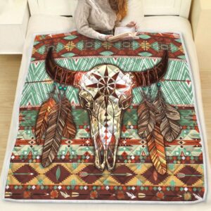 Native American Blanket, Cow Skull Native American&hellip;