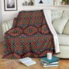 Native American Blanket, Native Black Fleece Blanket, Native Blankets