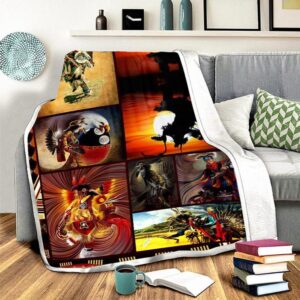 Native American Blanket, Native Dancer Fleece Blanket,&hellip;