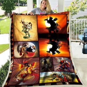 Native American Blanket Native Dancer Fleece Blanket Native Blankets 3 lr64sq.jpg
