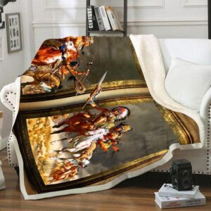 Native American Blanket, Wariors Fleece Blanket, Native&hellip;