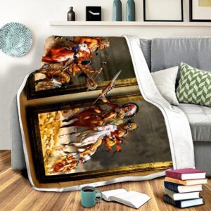 Native American Blanket, Wariors Fleece Blanket, Native&hellip;