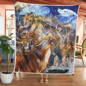 Native American Blanket, Wolves Native American All&hellip;