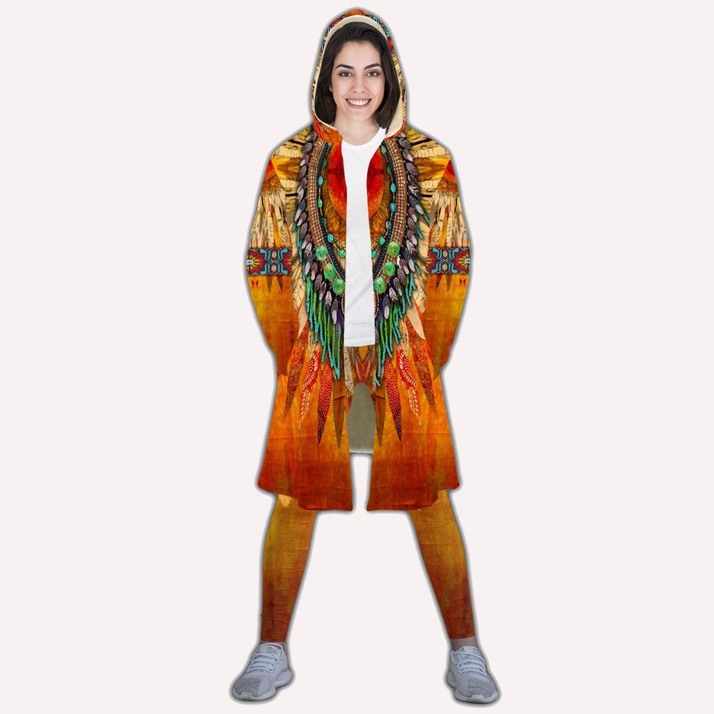 Native American Coat, Antique Decorative Pattern Native American Hooded Cloak Coat, Native American Hoodies Native American Coat, Antique Decorative Pattern Native American Hooded Cloak Coat, Native American Hoodies