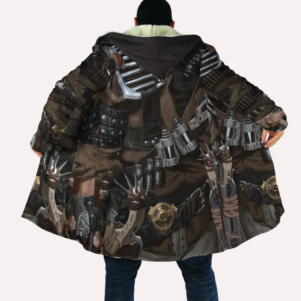 Native American Coat, Cowboy Jacket Cosplay Native American 3D All Over Printed Hooded Cloak Coat