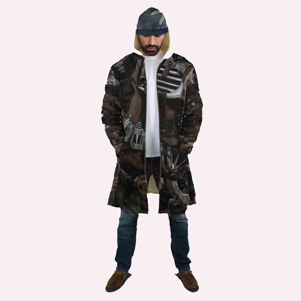 Native American Coat, Cowboy Jacket Cosplay Native American 3D All Over Printed Hooded Cloak Coat