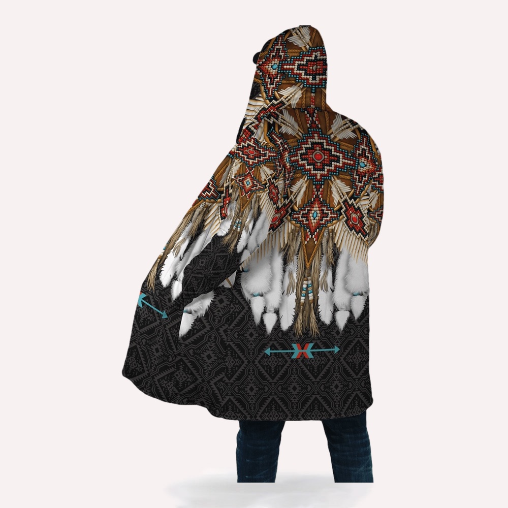 Native American Coat, Demonstrate Strength Native American 3D All Over Printed Hooded Cloak Coat Native American Coat, Demonstrate Strength Native American 3D All Over Printed Hooded Cloak Coat
