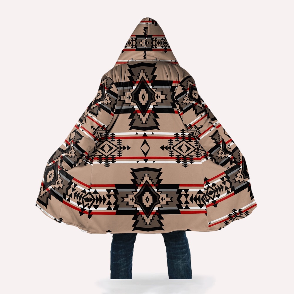 Native American Coat, Dream Catcher Native American 3D All Over Printed Hooded Cloak Coat