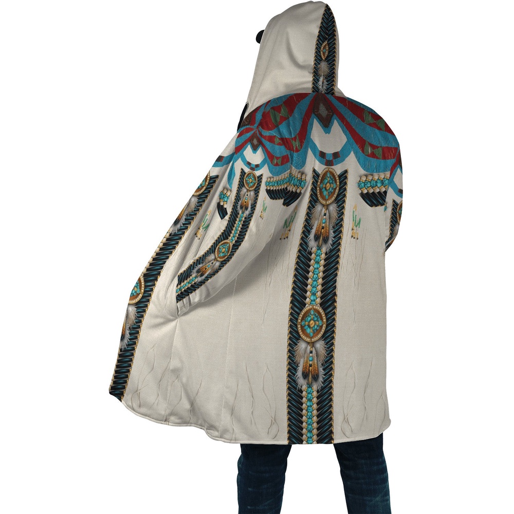 Native American Coat, Elegance Native American 3D All Over Printed Hooded Cloak Coat Native American Coat, Elegance Native American 3D All Over Printed Hooded Cloak Coat
