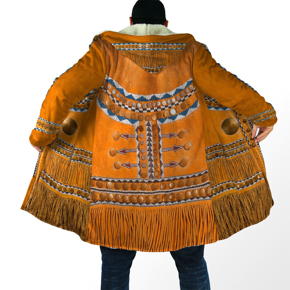 Native American Coat, Express Identity Culture Native American 3D All Over Printed Hooded Cloak Coat Native American Coat, Express Identity Culture Native American 3D All Over Printed Hooded Cloak Coat