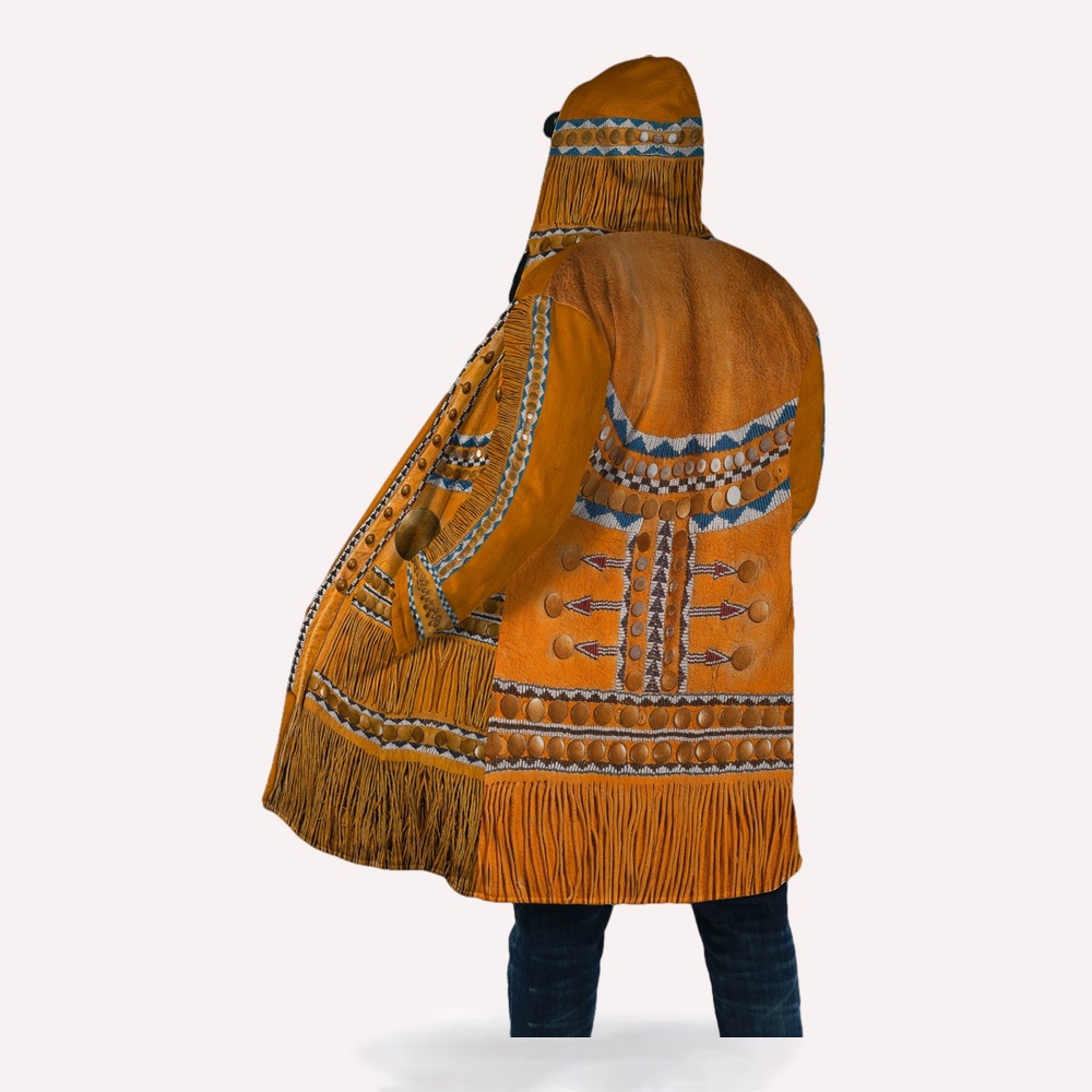 Native American Coat, Express Identity Culture Native American 3D All Over Printed Hooded Cloak Coat Native American Coat, Express Identity Culture Native American 3D All Over Printed Hooded Cloak Coat