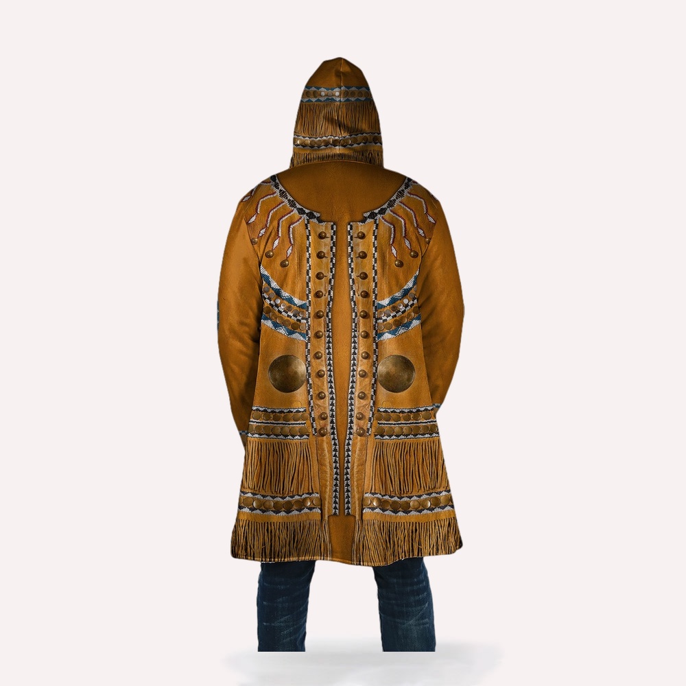 Native American Coat, Express Identity Culture Native American 3D All Over Printed Hooded Cloak Coat Native American Coat, Express Identity Culture Native American 3D All Over Printed Hooded Cloak Coat