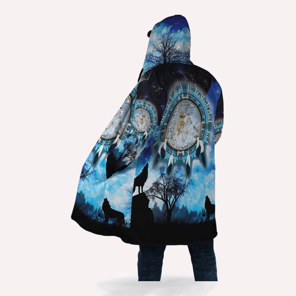 Native American Coat, Freedom Vibes Native American 3D All Over Printed Hooded Cloak Coat Native American Coat, Freedom Vibes Native American 3D All Over Printed Hooded Cloak Coat