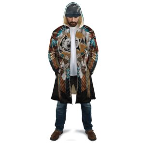 Native American Coat Mighty Bear Native American 3D All Over Printed Hooded Cloak Coat 2 upcvok.jpg