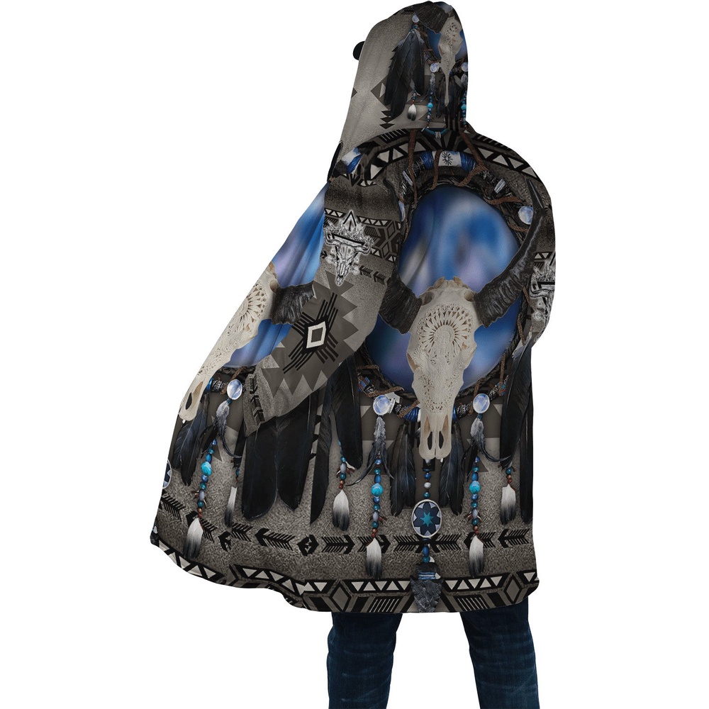 Native American Coat, Mystical Sleep Native American 3D All Over Printed Hooded Cloak Coat Native American Coat, Mystical Sleep Native American 3D All Over Printed Hooded Cloak Coat