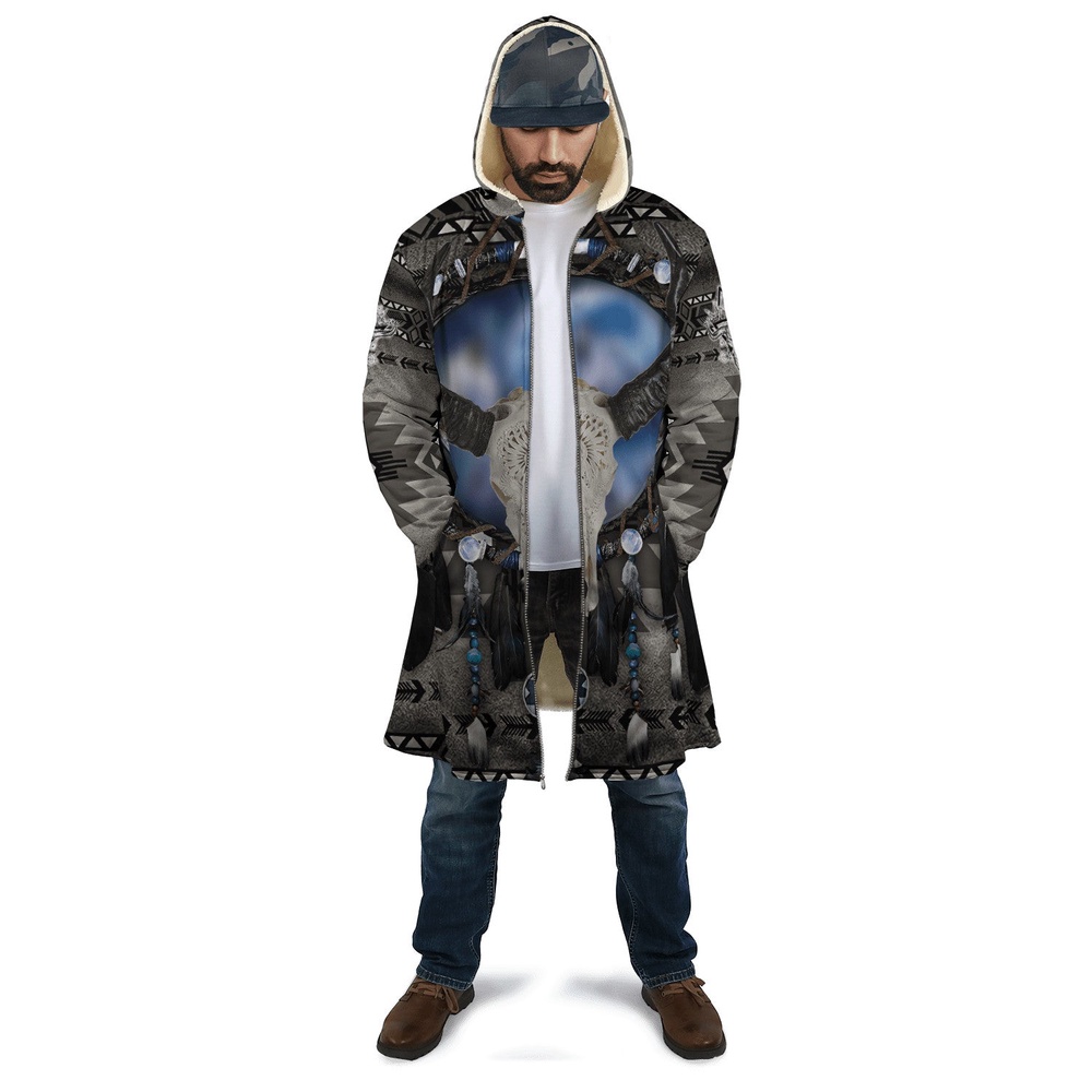 Native American Coat, Mystical Sleep Native American 3D All Over Printed Hooded Cloak Coat Native American Coat, Mystical Sleep Native American 3D All Over Printed Hooded Cloak Coat