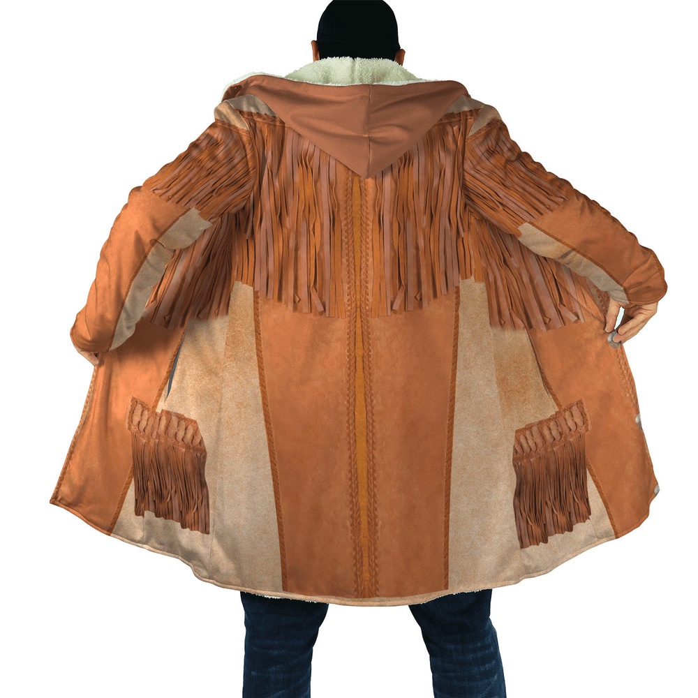 Native American Coat, Nostalgic Native American 3D All Over Printed Hooded Cloak Coat Native American Coat, Nostalgic Native American 3D All Over Printed Hooded Cloak Coat