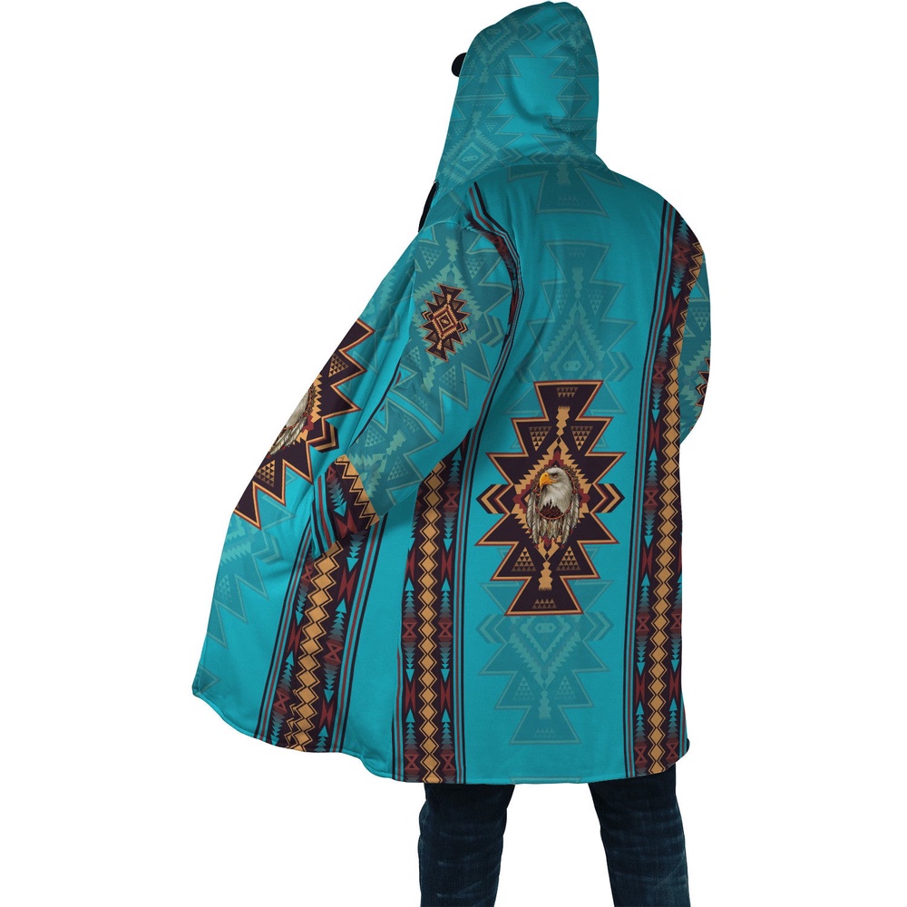 Native American Coat, Rich And Unique Native American 3D All Over Printed Hooded Cloak Coat