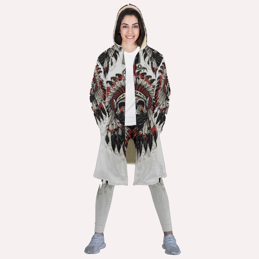 Native American Coat, Sacrificial Native American Hooded Cloak Coat, Native American Hoodies Native American Coat, Sacrificial Native American Hooded Cloak Coat, Native American Hoodies