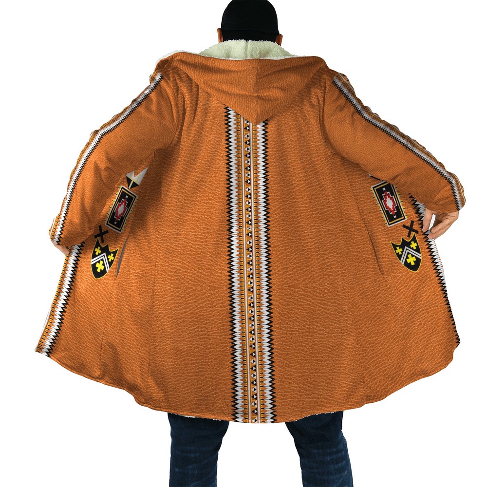 Native American Coat, Simple Fashion Native American 3D All Over Printed Hooded Cloak Coat Native American Coat, Simple Fashion Native American 3D All Over Printed Hooded Cloak Coat