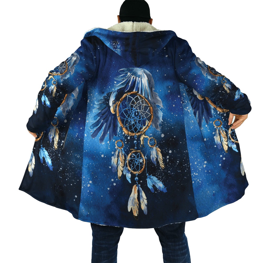 Native American Coat, Sink Into A Beautiful Dream Native American 3D All Over Printed Hooded Cloak Coat Native American Coat, Sink Into A Beautiful Dream Native American 3D All Over Printed Hooded Cloak Coat