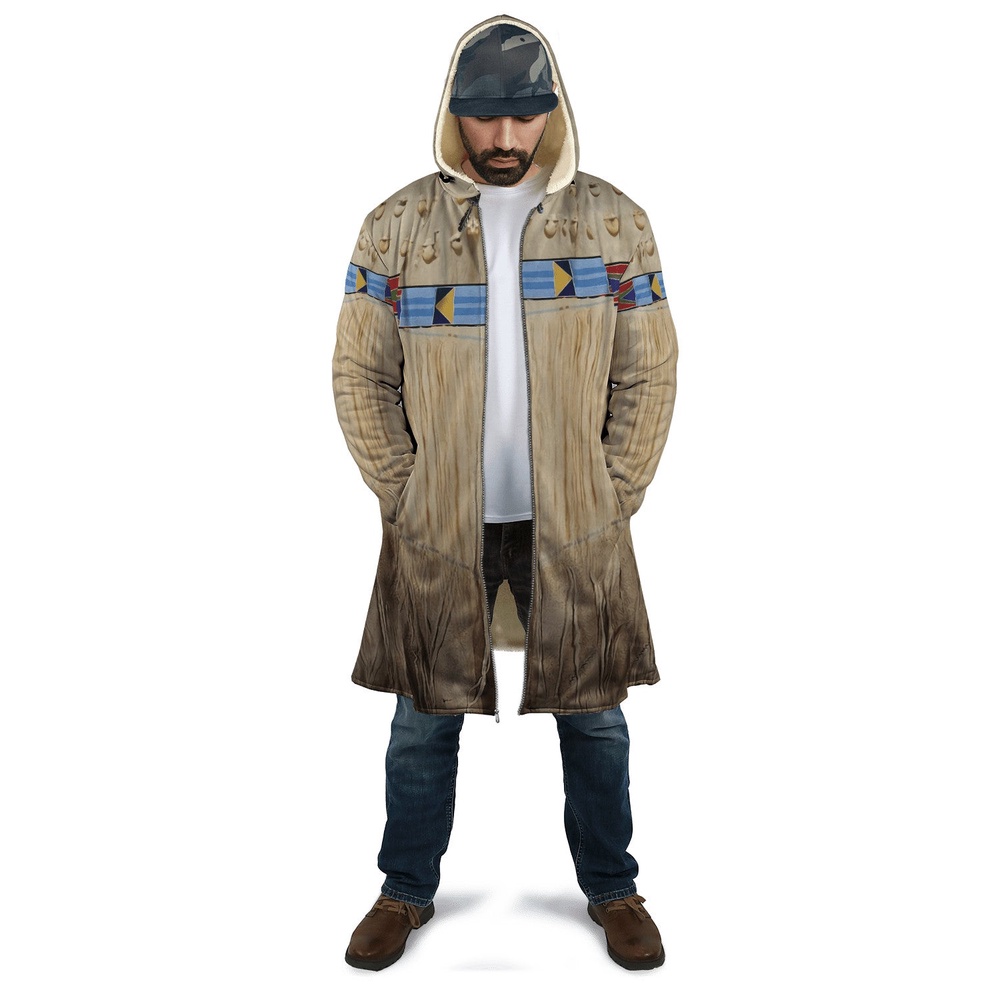 Native American Coat, Spirit Of Nature Native American 3D All Over Printed Hooded Cloak Coat