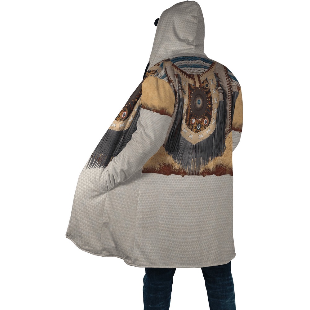 Native American Coat, Sun Symbol Native American 3D All Over Printed Hooded Cloak Coat Native American Coat, Sun Symbol Native American 3D All Over Printed Hooded Cloak Coat