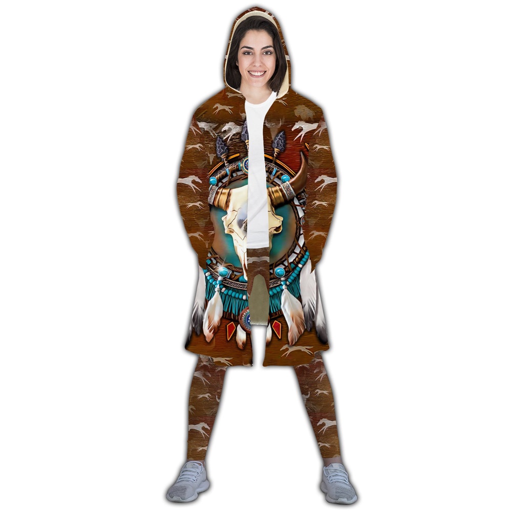 Native American Coat, Vintage Antelope Tribal Style Native American Hooded Cloak Coat, Native American Hoodies Native American Coat, Vintage Antelope Tribal Style Native American Hooded Cloak Coat, Native American Hoodies