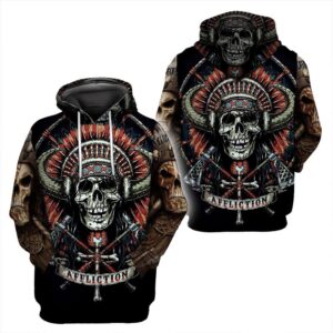 Native American Hoodie, Afflicti Native American 3D All Over Printed Hoodie, Native American Style Hoodie