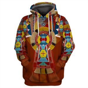 Native American Hoodie, Ancient Specimens Native American 3D All Over Printed Hoodie, Native American Style Hoodie