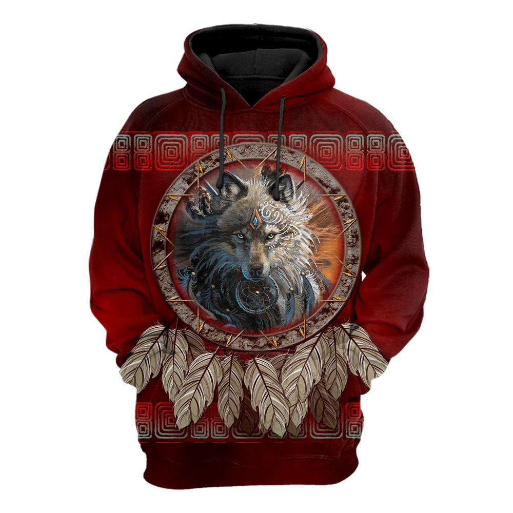 Native American Hoodie, Ancient Tribal Pattern Native American 3D All Over Printed Hoodie, Native American Style Hoodie