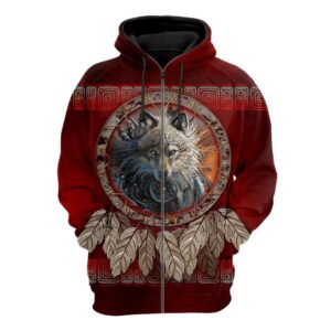 Native American Hoodie, Ancient Tribal Pattern Native American 3D All Over Printed Hoodie, Native American Style Hoodie