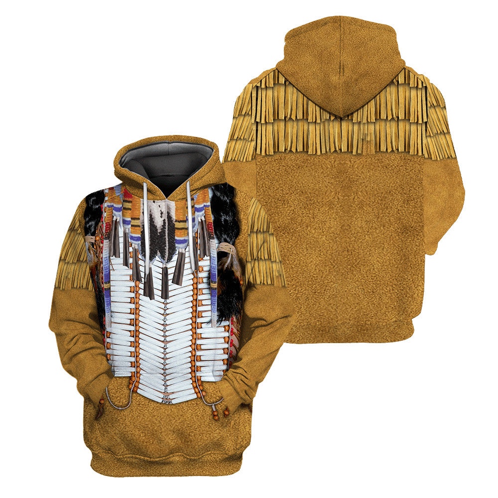 Native American Hoodie, Clan Chief Native American 3D All Over Printed Hoodie, Native American Style Hoodie