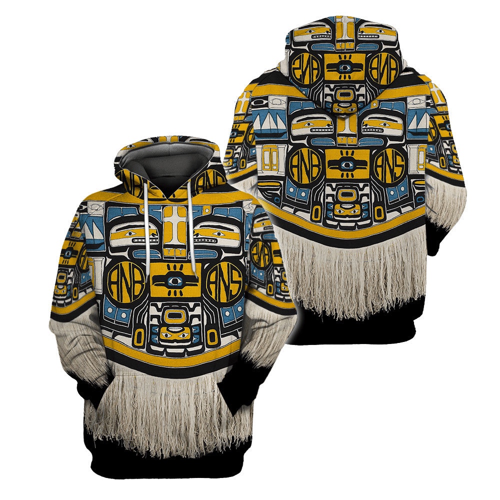 Native American Hoodie, Classic Pattern Native American 3D All Over Printed Hoodie, Native American Style Hoodie