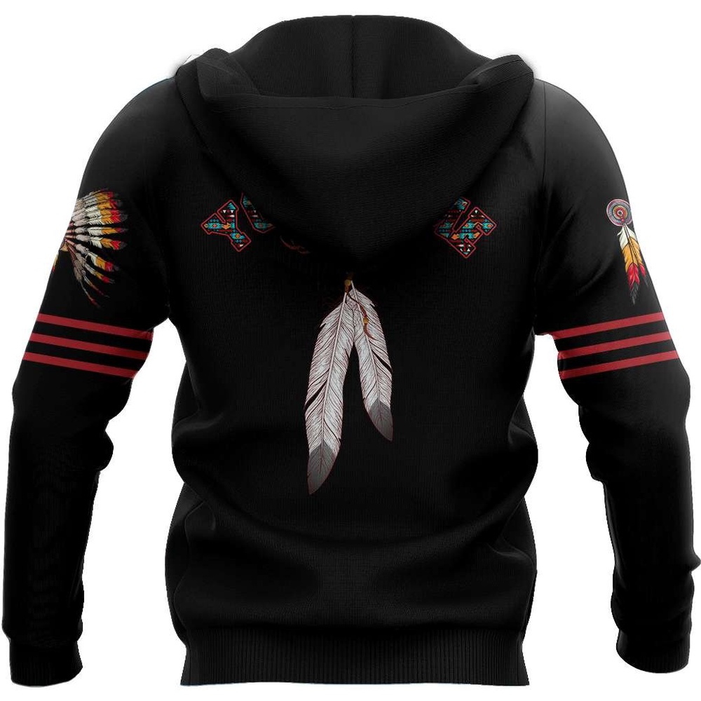 Native American Hoodie, Custom Name Feather Native American3D All Over Printed Hoodie, Native American Style Hoodie Native American Hoodie, Custom Name Feather Native American3D All Over Printed Hoodie, Native American Style Hoodie