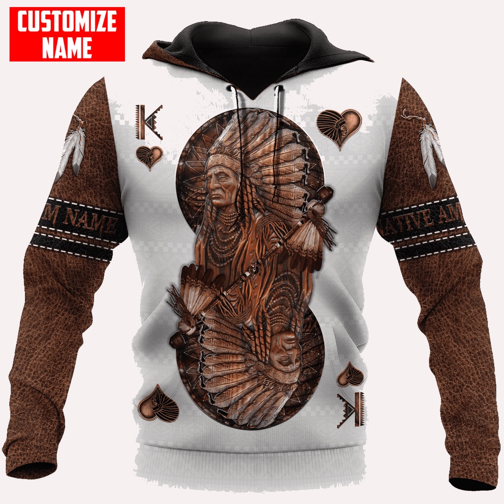 Native American Hoodie, Customized Name Patriarch Native American 3D All Over Printed Hoodie, Native American Style Hoodie