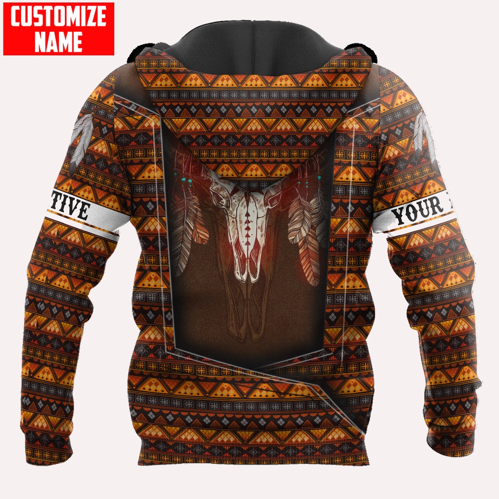 Native American Hoodie, Customized Name Sacrificial Ceremony Native American 3D All Over Printed Hoodie, Native American Style Hoodie