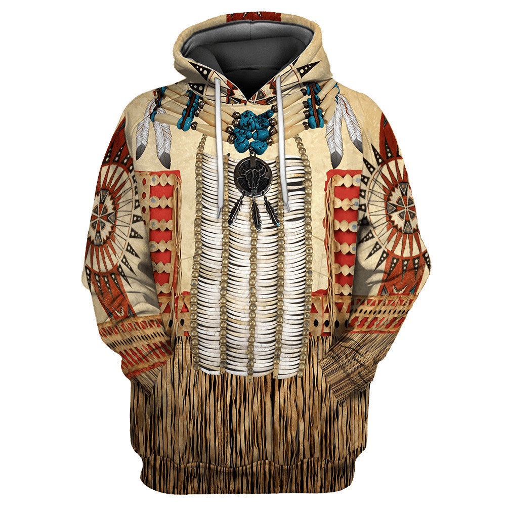 Native American Hoodie, Homeland Style Native American 3D All Over Printed Hoodie, Native American Style Hoodie