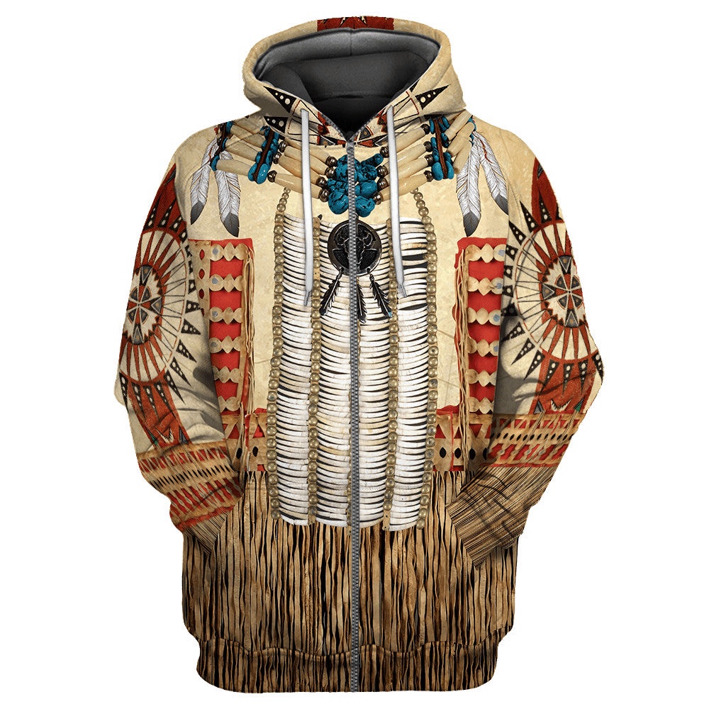 Native American Hoodie, Homeland Style Native American 3D All Over Printed Hoodie, Native American Style Hoodie