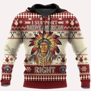 Native American Hoodie, I Support Right Native&hellip;