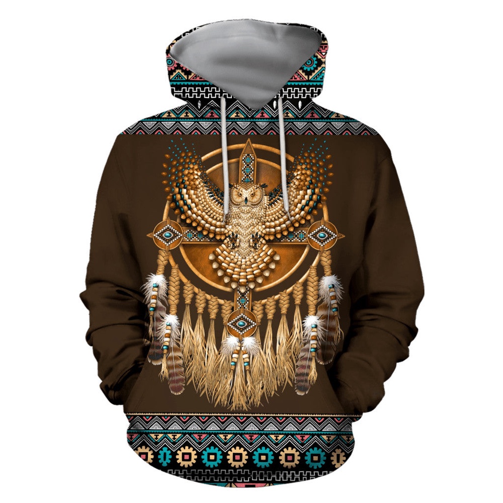 Native American Hoodie, Pride Chic Native American 3D All Over Printed Hoodie, Native American Style Hoodie