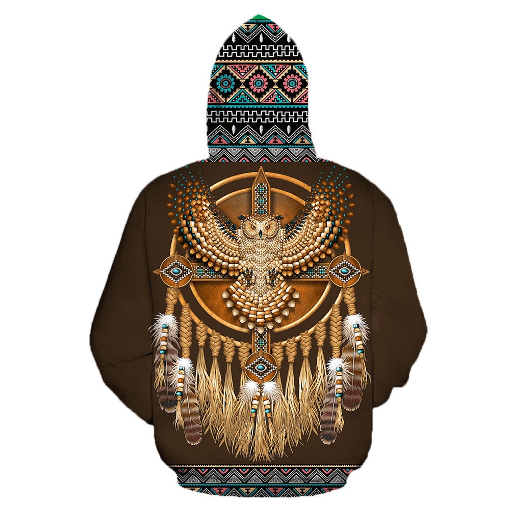 Native American Hoodie, Pride Chic Native American 3D All Over Printed Hoodie, Native American Style Hoodie