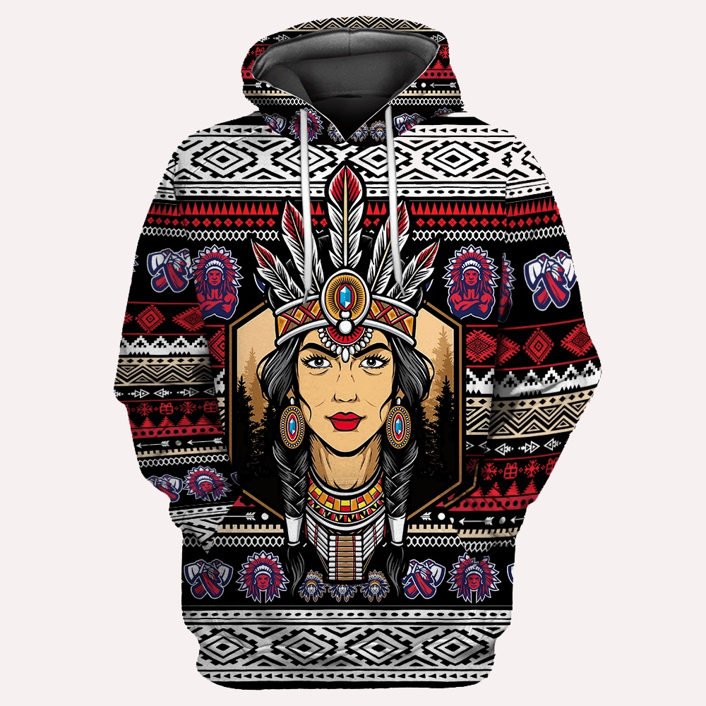 Native American Hoodie, Proud Native American 3D All Over Printed Hoodie, Native American Style Hoodie
